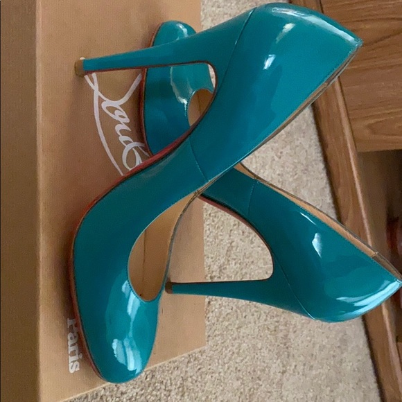 Christian Louboutin Shoes - Louboutin Ron Ron 100 Patent Pump in colour “Jade”
